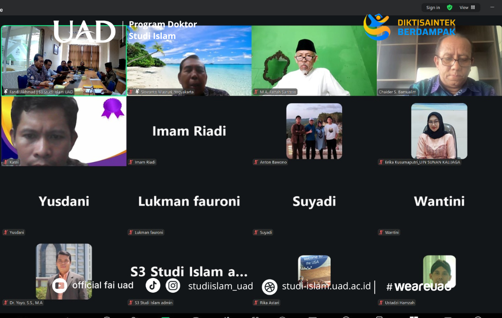 Evaluasi Perkuliahan Gasal 2025/2026 Program Doktor Studi Islam FAI UAD Digelar Secara Hybrid