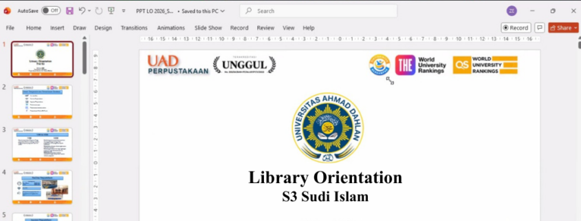 Program Doktor Studi Islam FAI UAD Gelar Pengenalan Perpustakaan dan Bimbingan Akademik Mahasiswa