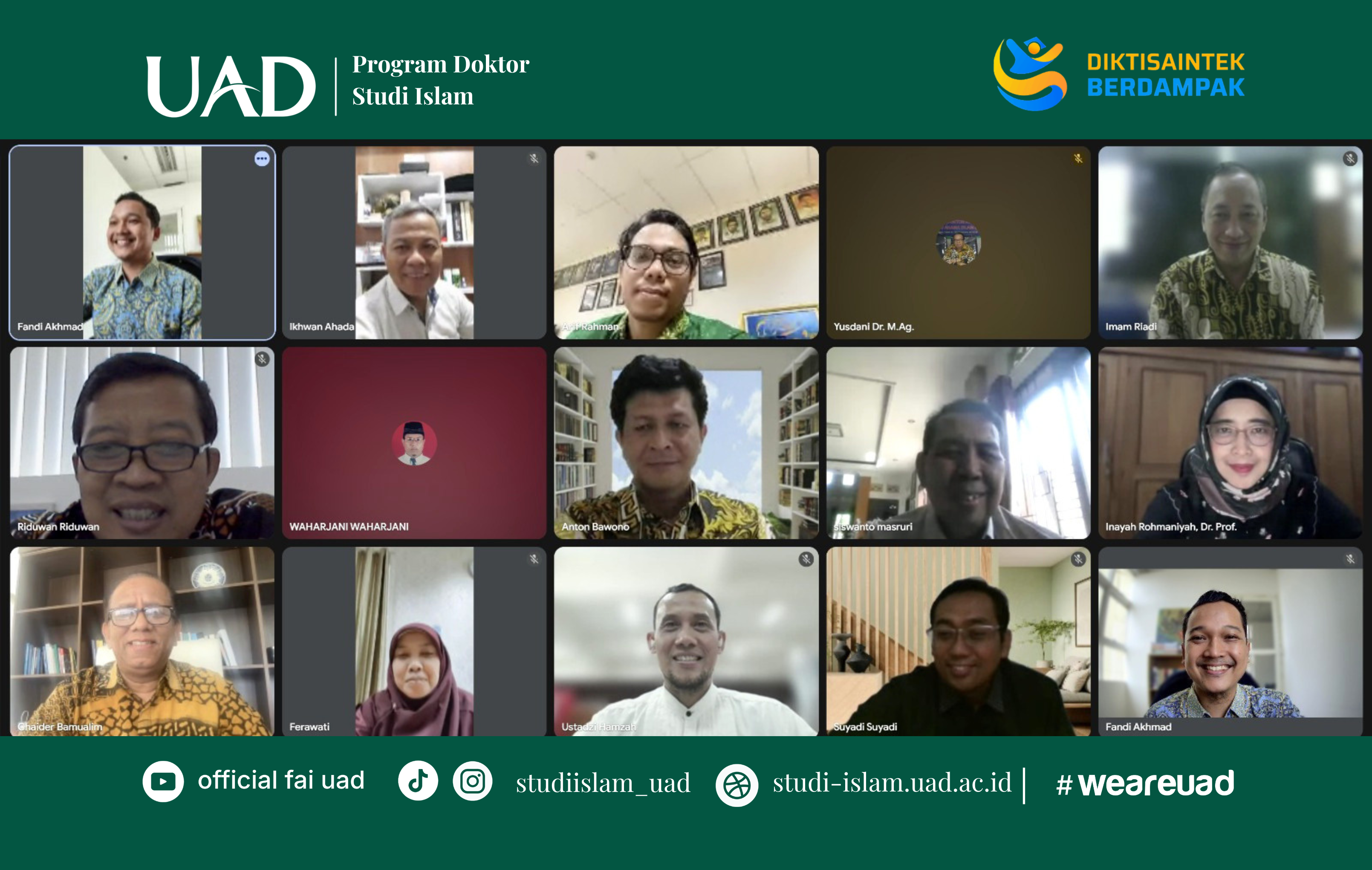 Koordinasi Akademik Program Doktor Studi Islam FAI UAD