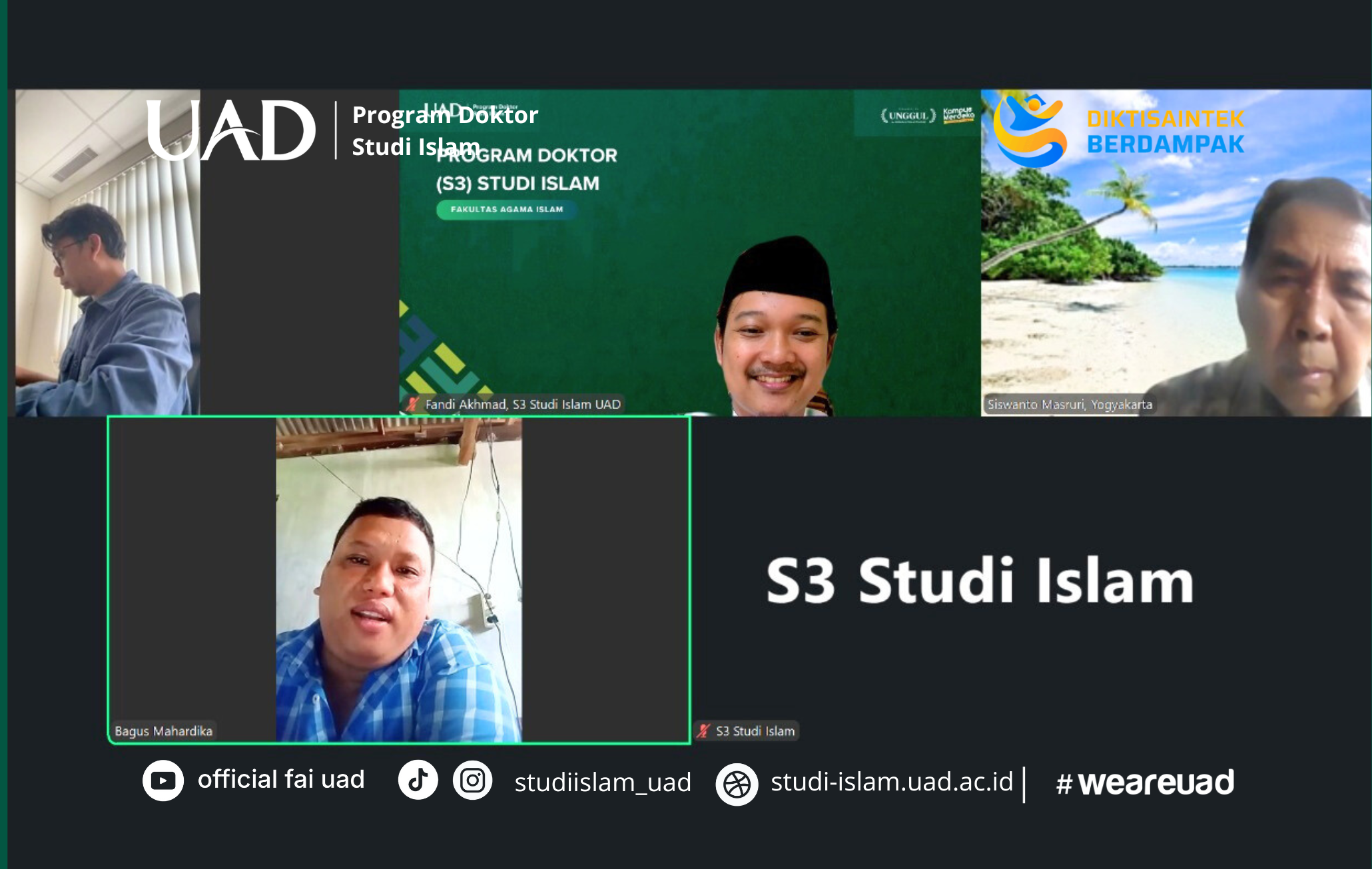 Program Doktor Studi Islam FAI UAD Laksanakan Wawancara Gelombang I Mahasiswa Baru Angkatan Ketiga